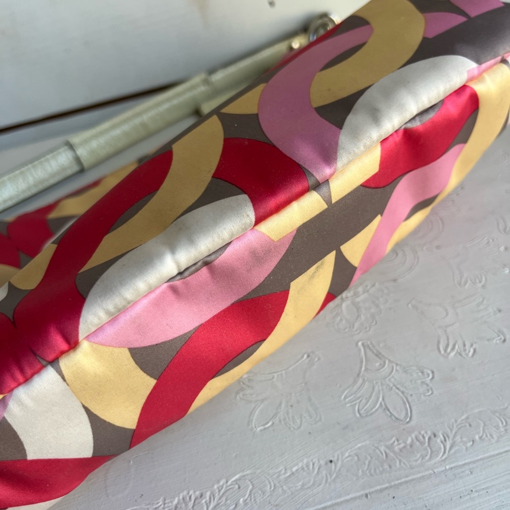 Coach Multi Color Spring Should Bag With Strap - image 3